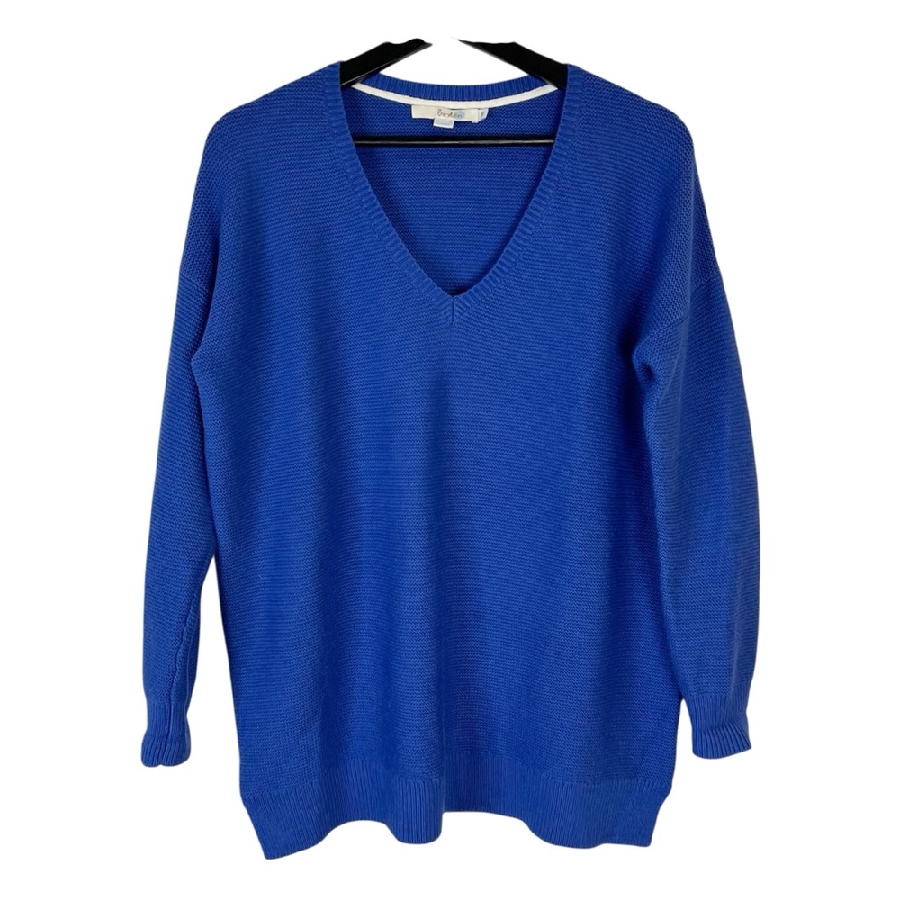 EUC Boden Cobalt Blue Cotton/wool Garter Stitch Knit Sweater